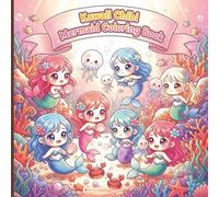Kawaii Chibi Mermaid Coloring Book: Adorable Underwater Scenes | Fun & Easy Coloring Pages with Cute Mermaids, Sea Creatures & Ocean Adventures