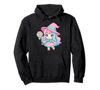 Kawaii Chibi Strega Candy Spooky Halloween Strega Felpa con Cappuccio
