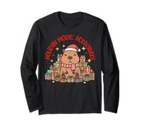 Kawaii Christmas Capybara Holiday Mode:Activated Maglia a Manica