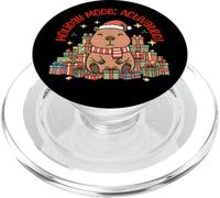 Kawaii Christmas Capybara Holiday Mode:Activated PopSockets PopGrip per MagSafe
