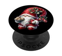 Kawaii Christmas Decor Christmas Cookies And Hot Cocoa Gnome PopSockets PopGrip Adesivo