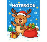 Kawaii Christmas Reindeer Notebook for Kids Ages 4-8: Cute Holiday Writing Journal and Drawing Book: Fun Winter Activity Pages for Creative Kids - Perfect for Seasonal Gifts and Imaginative Play
