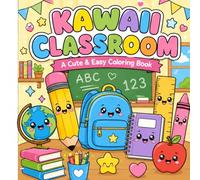Kawaii Classroom: A Cute & Easy Coloring Book