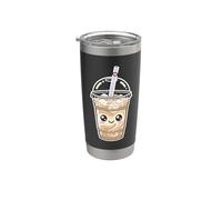 Kawaii Coffee Lover Espresso Caffeina Amante Bicchiere termico in acciaio inox doppia parete