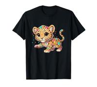 Kawaii Colore Splash Leopard Cub Maglietta