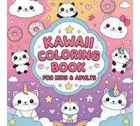 Kawaii Coloring Book for Kids and Adults: Adorable Cute Animals, Food, and Fantasy Designs for Relaxation and Fun