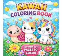 Kawaii Coloring Book: Super Cute Animals, Unicorns & Magical Friends for Kids Ages 4-12