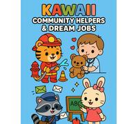 Kawaii Community Helpers & Dream Jobs: A Fun Coloring Book for Kids Featuring Cute Animal Doctors, Firefighters, Vets, Teachers, and More!