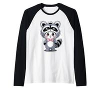Kawaii Coniglio Costume Procione Coniglietti Maglia con Maniche Raglan