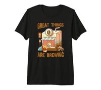 Kawaii Corgi caffè Stand Great Things Brewing Maglietta Premium