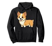 Kawaii Corgi Cane Anime Giapponese Divertente Felpa con Cappuccio