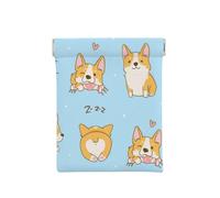 Kawaii Corgi cane carino, Spremere il portafoglio superiore da donna Borsa portaoggetti Piccola portamonete Portamonete