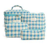 Kawaii Cosmetic Bag Cute Beauty Bag Stuff Clean Girl - Set di 4 borse da viaggio per trucco, da donna, con fiori, 4 pezzi A2, Valigetta per cosmetici