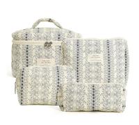 Kawaii Cosmetic Bag Cute Beauty Bag Stuff Clean Girl - Set di 4 borse da viaggio per trucco, da donna, con fiori, 4 pezzi A1, Valigetta per cosmetici