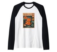 Kawaii Cosmic Space Cat Explorer Viaggio Maglia con Maniche Raglan