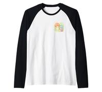 Kawaii Cottagecore Lumaca Fungo Pastello Naturecore Carino Maglia con Maniche Raglan