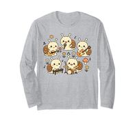 Kawaii Country Music Band Lumache Funghi Cottagecore Maglia a Manica