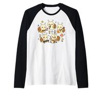 Kawaii Country Music Band Lumache Funghi Cottagecore Maglia con Maniche Raglan