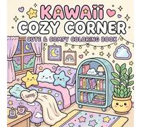 Kawaii Cozy Corner: A Cute and Comfy Room Coloring Book with 40 Relaxing Interior Scenes (No Characters)