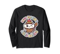 Kawaii Cupcake Less Talking More Cottura Maglia a Manica
