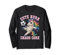 Kawaii Cute Aura Chaos Core Calcio Unicorn Win Coach Donne Maglia a Manica