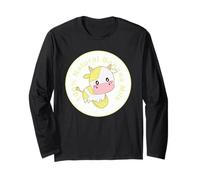 Kawaii Cute Yellow Cow, Kawaii Banana Milk Girl Maglia a Manica