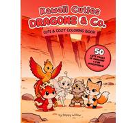 Kawaii Cuties: Dragons & Co.: Cute & Cozy Coloring Book - 50 Adorable Dragons and Magical Creatures, Bold Easy Lines, for All Ages