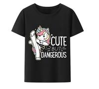 Kawaii Dangerous Karate Taekwondo Tshirt Black S