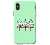 Kawaii Dango Trio Canto Gnocchi di Riso Karaoke Custodia per iPhone X/XS