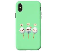 Kawaii Dango Trio Canto Gnocchi di Riso Karaoke Custodia per iPhone X/XS