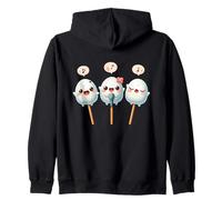 Kawaii Dango Trio Canto Gnocchi di Riso Karaoke Felpa con Cappuccio