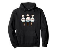 Kawaii Dango Trio Canto Gnocchi di Riso Karaoke Felpa con Cappuccio