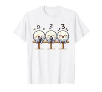 Kawaii Dango Trio Canto Gnocchi di Riso Karaoke Maglietta
