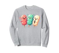 Kawaii Dango Trio Gnocchi di Riso Giapponesi Karaoke Felpa