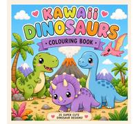 Kawaii Dinosaur Colouring Book