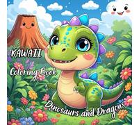 Kawaii Dinosaurs and Dragons - Coloring Book