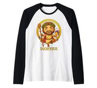Kawaii Dioniso Mitologia Greca Chibi Grecia Dio Maglia con Maniche Raglan