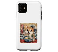 Kawaii Dog Graphic Tee Divertente Cane Mangiare Ramen Anime Giapponese Custodia per iPhone 11