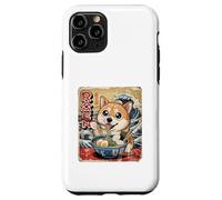 Kawaii Dog Graphic Tee Divertente Cane Mangiare Ramen Anime Giapponese Custodia per iPhone 11 Pro