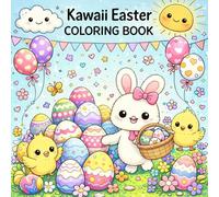 Kawaii Easter Coloring Book: 50 Cute and Cozy Spring Coloring Pages for Relaxation, Stress Relief and Creative Fun
