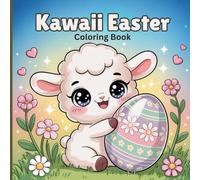 Kawaii Easter Coloring Book for Girls and Teens: Cute Bunnies, Baby Chicks, Spring Eggs, Rainbows, Fluffy Clouds, Bright Blooming Flowers and Relaxing Fun