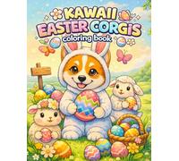 Kawaii Easter Corgis coloring book: 30 Adorable Puppy Designs for Children & Tweens: Perfect Spring Basket Stuffer for Creative Boys and Girls