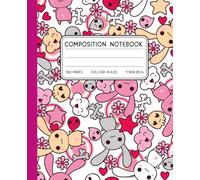Kawaii Emo Bunny Composition Notebook - Cute Pastel Goth Aesthetic | 120 College-Ruled Pages | 7.5 x 9.25 in: Pink Skulls, Stars, & Sweet Sadness | ... for Teens, Girls & Alt Stationery Lovers