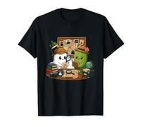 Kawaii Fantasma E Cactus Accogliente Detective Mistero Maglietta