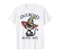 Kawaii Fantastica Strega Gatto dal 1692 Creepy Wicca Team Maglietta