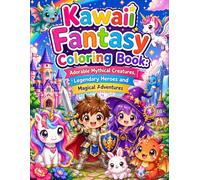 Kawaii Fantasy Coloring Book: Adorable Mythical Creatures, Legendary Heroes and Magical Adventures: A Cute and Magical Journey with Unicorns Dragons ... Fantasy Worlds for Relaxation and Creativity
