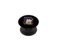 Kawaii Fortune Maneki Neko Ramen Giapponese Lucky Cat PopSockets PopGrip Adesivo