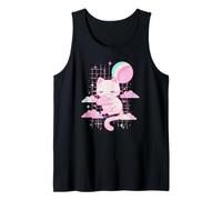 Kawaii Fragola Latte Gatto Nuvole Pastello Sogno Luna Canotta