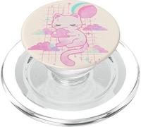 Kawaii Fragola Latte Gatto Nuvole Pastello Sogno Luna PopSockets PopGrip per MagSafe