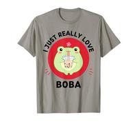 Kawaii Frog Beve Bubble Tea I Just Really Love Boba Lover Maglietta